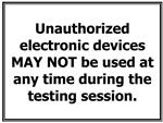 "No Electronics" Door Sign 